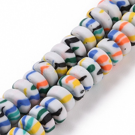 Handmade Polyester Clay Beads Strand CLAY-P001-02C-1
