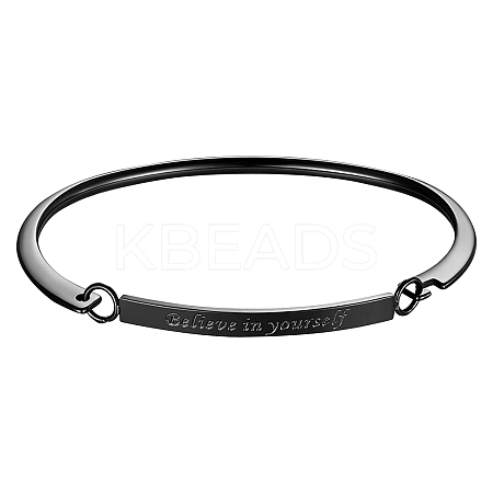 Fashion Engraved Brass Inspirational Bangle JB247D-1