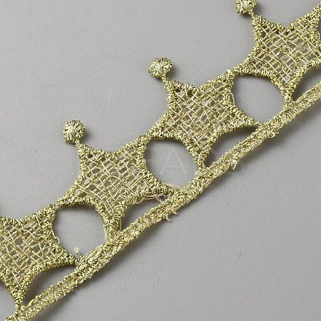 Star Braided Metallic Lace Trim OCOR-WH0101-139-1