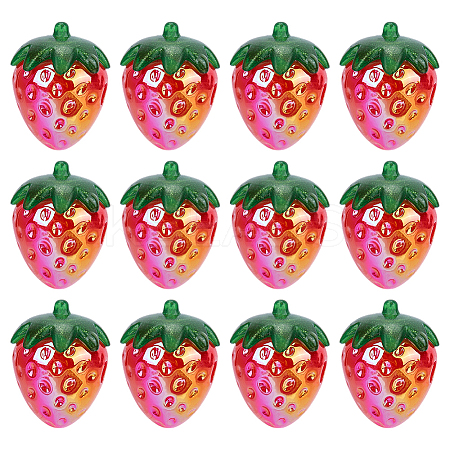30Pcs Electroplate Opaque Acrylic Pendants PACR-SC0001-10-1