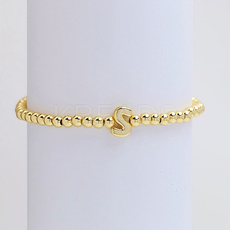 Brass Beaded Stretch Bracelets for Women FS-WG560D0-19-1
