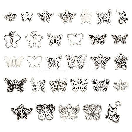 150Pcs 15 Styles Tibetan Style Zinc Alloy Pendants FIND-GO0002-13-1