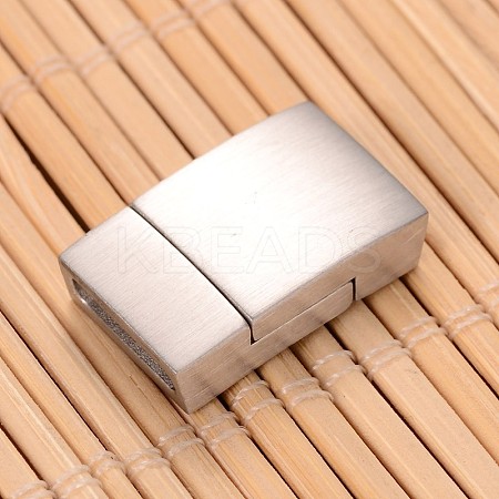 304 Stainless Steel Magnetic Clasps with Glue-in Ends STAS-G140-42B-1