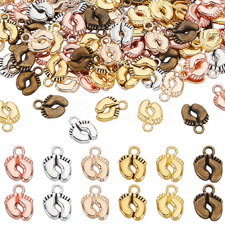300Pcs 6 Colors Tibetan Style Alloy Pendants FIND-PH0024-79-1