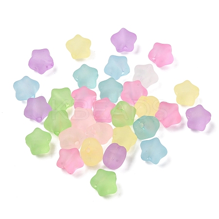 Frosted Transparent Acrylic Beads FACR-C001-01B-1