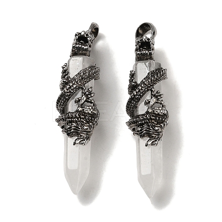Natural Quartz Crystal Pointed Pendants G-D069-01K-AS-1