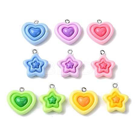 Opaque Resin Pendants RESI-P039-02A-1