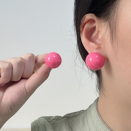 Alloy Resin Stud Earrings FS-WGD88C2-03-1