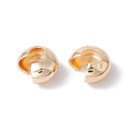 Brass Crimp Beads Covers KK-P219-05B-G01-1
