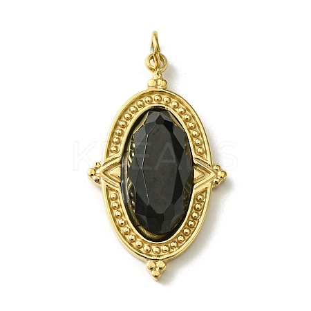 Faceted Natural Obsidian Pendants FIND-Z028-40D-1