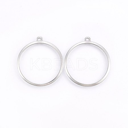 Tarnish Resistant 201 Stainless Steel Pendants X-STAS-E438-31P-1