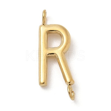 304 Stainless Steel Letter Connector Charms STAS-M108-01G-18-1