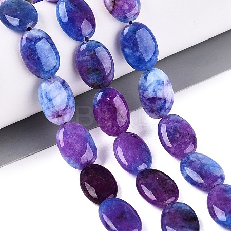 Dyed Natural White Jade Beads Strands G-N370-01A-03-1