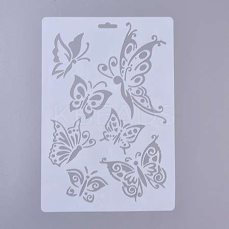 Plastic Reusable Drawing Painting Stencils Templates DIY-E015-18E-1