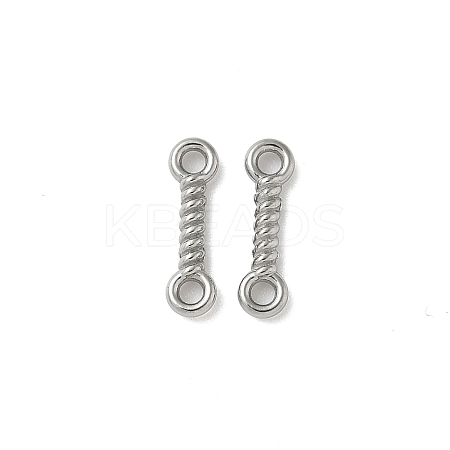 304 Stainless Steel Twisted Bar Connrctor Charms STAS-L300-002P-1