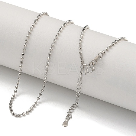 Brass Ball Chain Necklaces for Women NJEW-U011-07P-1