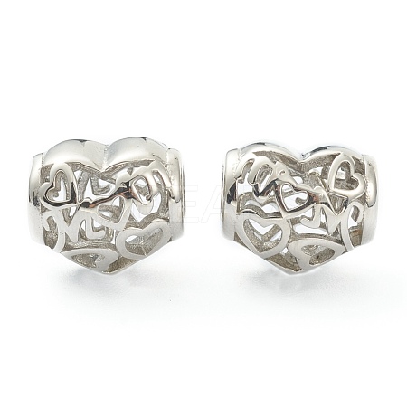 Non-Tarnish 304 Stainless Steel European Beads STAS-I181-022P-1