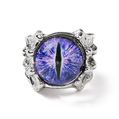 Dragon Eye Glass Wide Band Rings for Men LS-RJEW-E017-01AS-03-1
