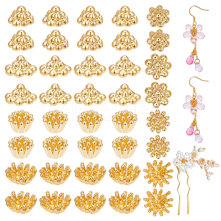 40Pcs 4 Styles Brass & Alloy Cabochon MRMJ-NB0001-30B-1