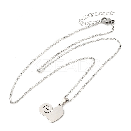 Non-Tarnish 306 Stainless Steel Pendant Necklace for Women LS-NJEW-Q772-01P-08-1