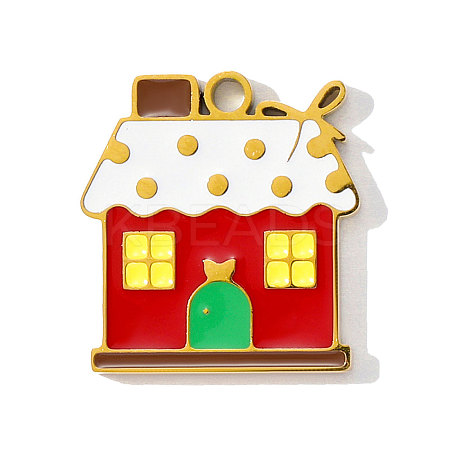 304 Stainless Steel Enamel Pendants STAS-OY001-55G-1