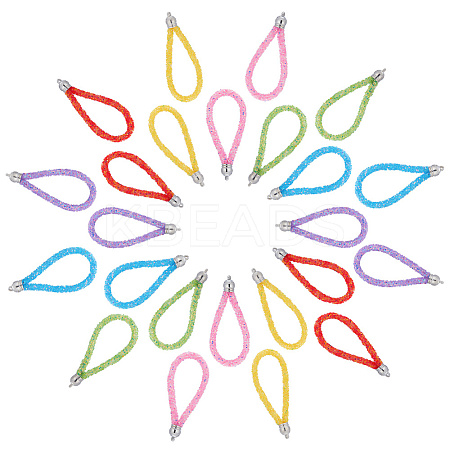 30Pcs 6 Colors PVC Sequin Rope Pendant Decorations FIND-CP0001-74-1