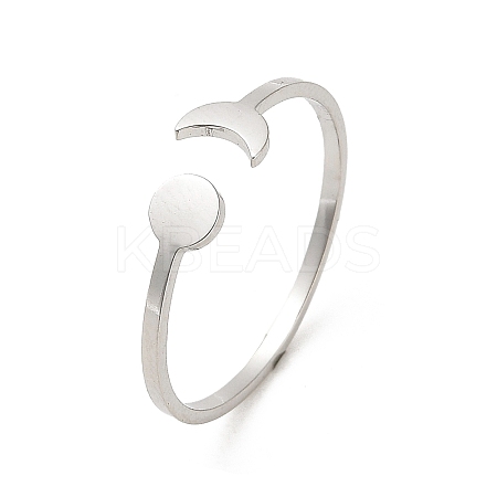 Non-Tarnish 304 Stainless Steel Open Cuff Rings X-RJEW-Q808-01A-P-1