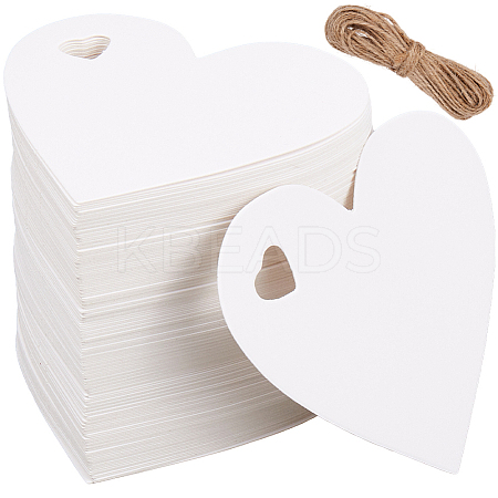 200Pcs Heart Paper Gift Tags CDIS-SP0001-14B-1