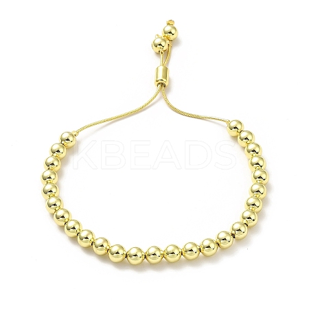 Rack Plating Brass Round Bead Slider Bracelets for Women LS-BJEW-M232-01G-B-1