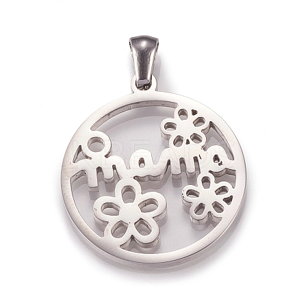 Non-Tarnish 304 Stainless Steel Pendants LS-STAS-N096-02P-1