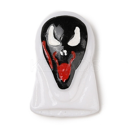 Ghost Mask Halloween Opaque Resin Decoden Cabochons RESI-R446-02B-1