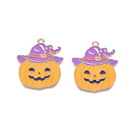 Halloween Theme Alloy Enamel Pendants PALLOY-N176-30-RS-1