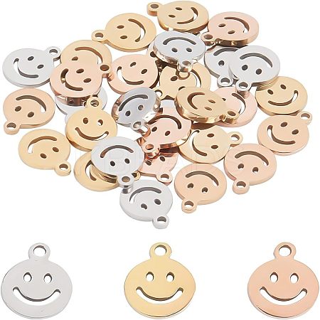 30Pcs 3 Colors 304 Stainless Steel Charms STAS-UN0025-33-1