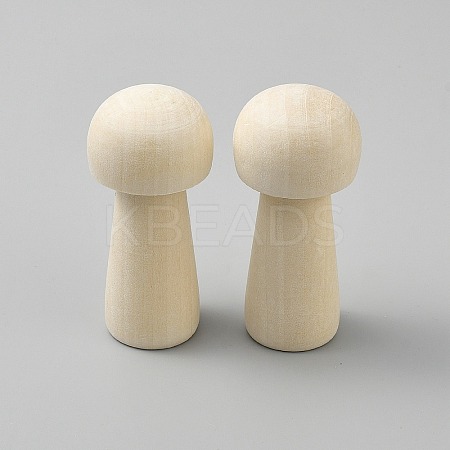 Unfinished Wood Mushroom Ornaments DJEW-WH20020-01N-1