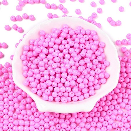 Opaque Baking Paint Glass Beads DGLA-T004-02I-1