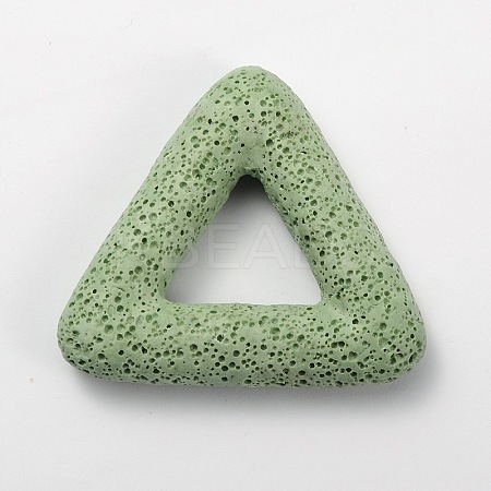 Synthetic Lava Rock Big Triangle Pendants G-O025-04F-1