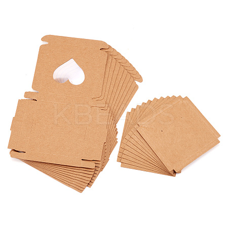 Square Kraft Paper Jewelry Storage Boxes CON-TAC0001-04B-1