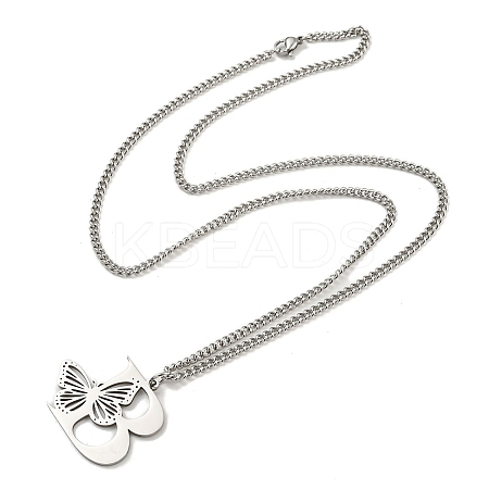 201 Stainless Steel Necklace NJEW-Q336-01B-P-1