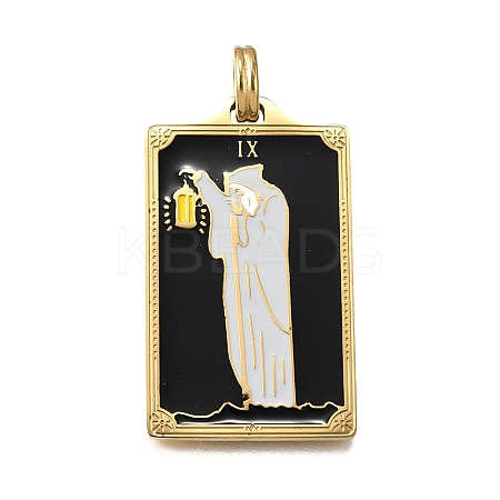 Tarot 304 Stainless Steel Enamel Pendants STAS-M119-07N-G-1