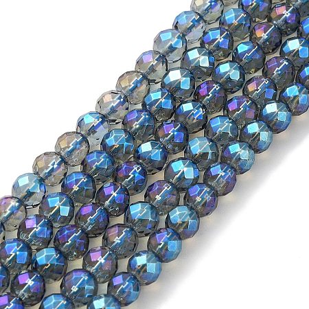 Electroplated Synthetic Quartz Crystal Beads Strands G-Z038-A02-02FR-1-1