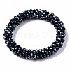 Faceted Electroplate Glass Beads Stretch Bracelets BJEW-S144-002G-01-2
