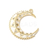 Brass Micro Pave Cubic Zirconia Pendants KK-P290-45G-1