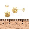Crown Brass Micro Pave Clear Cubic Zirconia Stud Earrings for Women EJEW-G460-04G-5