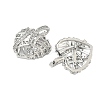 Brass Micro Pave Clear Cubic Zirconia Pendants KK-B139-01P-2