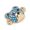 Brass Micro Pave Cubic Zirconia Connector Charms KK-M240-21-5