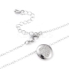 Brass Micro Pave Clear Cubic Zirconia Pendant Necklaces NJEW-L170-04P-1