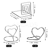 18Pcs 3 Style Carbon Steel Place Card Holders AJEW-SZ0001-80S-2