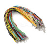 36Pcs 9 Colors Waxed Cord and Organza Ribbon Necklace Making NCOR-FS0001-03-1