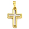 Brass Pendants with Shell KK-D534-02G-02-1