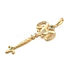 Brass Micro Pave Cubic Zirconia Big Pendants X1-KK-B147-04G-03-2
